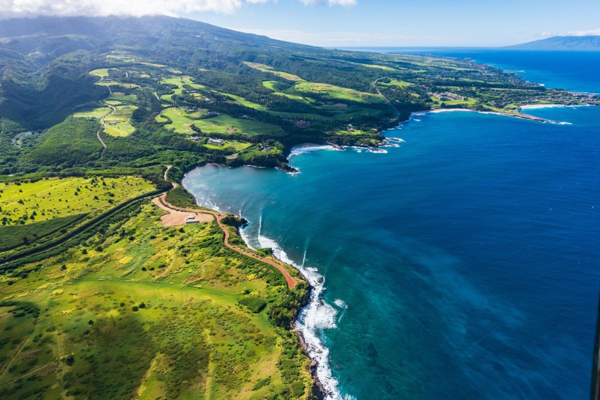 aerial view of the Big Island